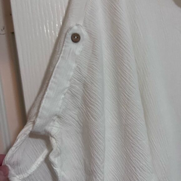 White collated tie front top - Picture 2 of 5